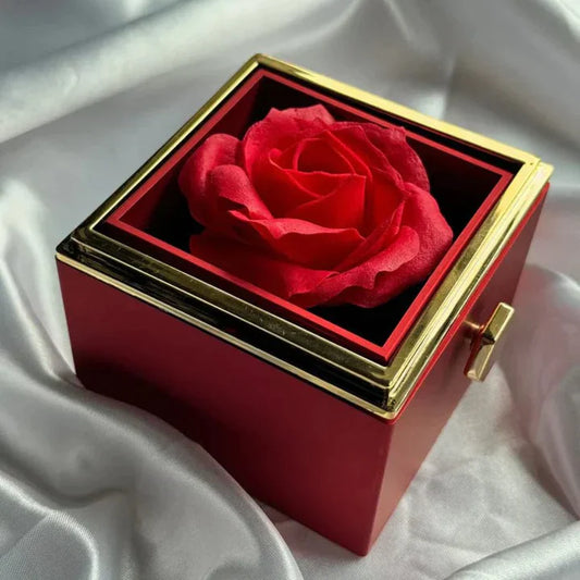 Eternal Rose Rotatable Gift Box with Promise Necklace